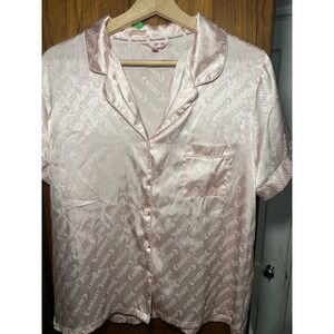 Juicy Couture Pink Pajama Button-Up Shirt
